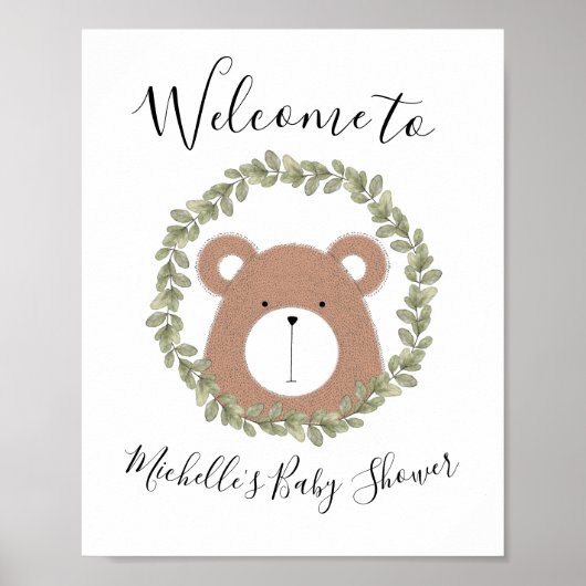 Beer Baby shower Welkomstteken Poster (Voorkant)