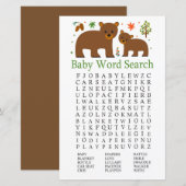 Beer Baby shower Word Search Game (Voorkant / Achterkant)