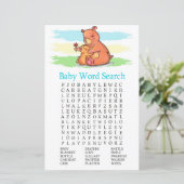 Beer Baby shower Word Search Game (Staand voorkant)