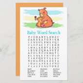 Beer Baby shower Word Search Game (Voorkant / Achterkant)