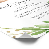 Beer Baby shower zeg geen Baby teken Poster (Hoek)