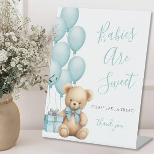 Beer Baby Shower Zoete Snoepjes Reclamebord Met Voetstuk