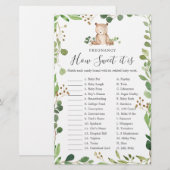 Beer Baby shower Zwangerschap Hoe lief het is spel (Voorkant / Achterkant)