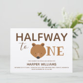 Beer Baby Uitnodiging halve verjaardag (Staand voorkant)