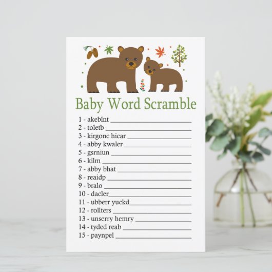 Beer Baby word scramble game (Staand voorkant)
