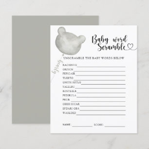 Beer Baby Word Scramble Game