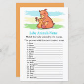 Beer Babydieren Naam Game (Voorkant / Achterkant)