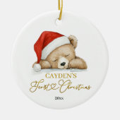 Beer Babys Eerste Kerst Ornament (Voorkant)
