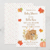 Beer Babyschoenen in het najaar Kaart (Voorkant / Achterkant)