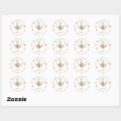 Beer Babyshower Bedankt Ronde Sticker (Vel)