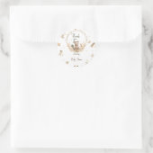 Beer Babyshower Bedankt Ronde Sticker (Tas)
