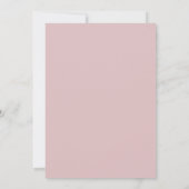 Beer Babyshower Bloem Glitter Gedempte Roze Kaart (Achterkant)