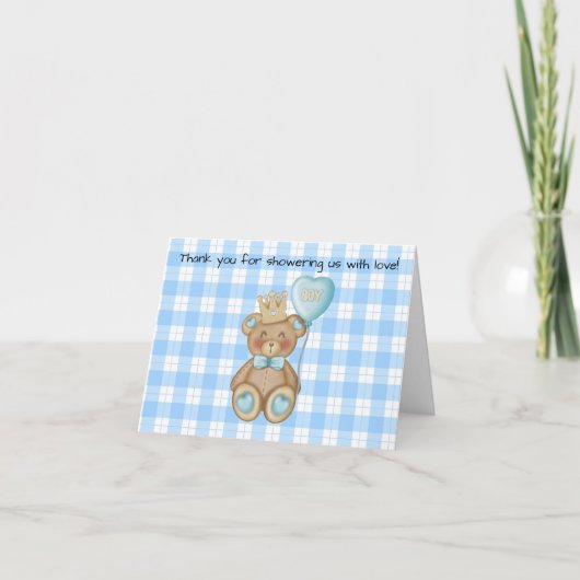 Beer Babyshower Dankkaart Bedankkaart (Voorkant)