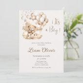 Beer Babyshower Jongens uitnodiging (Staand voorkant)