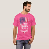 Beer Bacon Pistolen en Freedom Shirt - Patriottisc (Voorkant volledig)