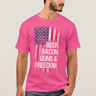 Beer Bacon Pistolen en Freedom Shirt - Patriottisc