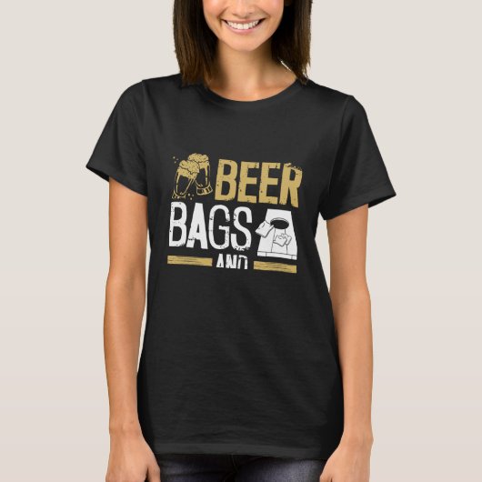 Beer Bags And Boards Backprint Cornhole T-shirt (Voorkant)