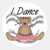 Beer Ballet Dancer Ronde Sticker (Voorkant)