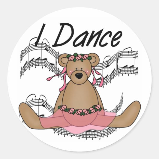 Beer Ballet Dancer Ronde Sticker (Voorkant)