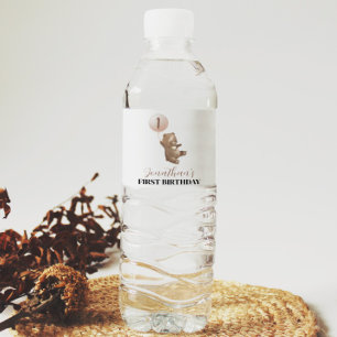 Beer Ballon 1e verjaardag Water Flaconetiket Waterfles Etiket