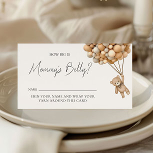 Beer Ballon Baby shower Mommys Belly Ticket Informatiekaartje