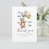 Beer ballon Baby shower plat dank u kaart (Staand voorkant)