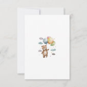 Beer ballon Baby shower plat dank u kaart (Achterkant)