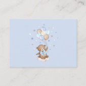 Beer Ballon Blue Brown Stars Books for Baby Boy Informatiekaartje (Achterkant)
