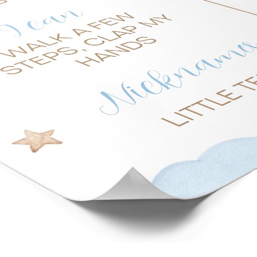 Beer ballon eerste verjaardag poster (Hoek)