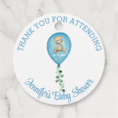 Beer ballon gepersonaliseerd dank u Baby shower Bedankjes Labels (Achterkant)