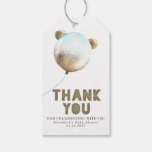 Beer Ballon Gold Blue en bruin Hartelijk dank