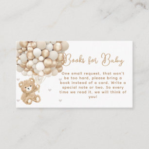 Beer Ballon & Hart Baby shower Boekaanvraag Informatiekaartje