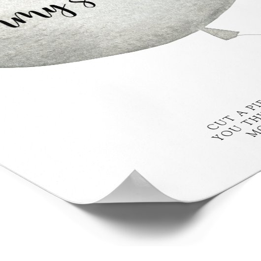 Beer Ballon Hoe groot is het Poster van mama's bui (Hoek)