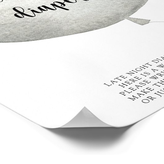 Beer ballon \ Late night diapers game Poster (Hoek)