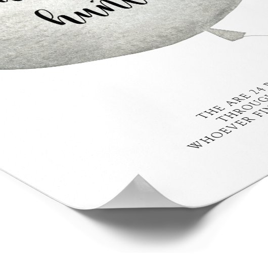 Beer Ballon pacifier jachtwedstrijd poster baby sh (Hoek)