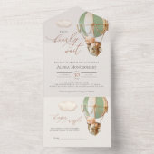 Beer ballonnen Baby shower in één uitnodiging (Binnen)