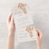 Beer ballonnen Baby shower in één uitnodiging (Afscheurbaar)