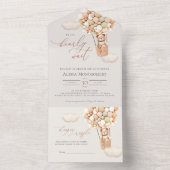 Beer ballonnen Baby shower in één uitnodiging (Binnen)