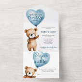 Beer ballonnen Baby shower in één uitnodiging (Binnen)