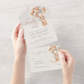 Beer ballonnen Baby shower in één uitnodiging (Afscheurbaar)