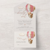 Beer ballonnen Baby shower in één uitnodiging (Binnen)