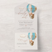 Beer ballonnen Baby shower in één uitnodiging (Binnen)