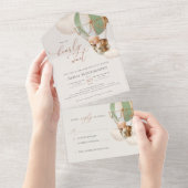 Beer ballonnen Baby shower in één uitnodiging (Afscheurbaar)