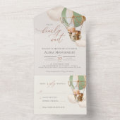 Beer ballonnen Baby shower in één uitnodiging (Binnen)