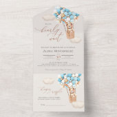 Beer ballonnen Baby shower in één uitnodiging (Binnen)