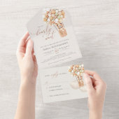 Beer ballonnen Baby shower in één uitnodiging (Afscheurbaar)