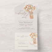 Beer ballonnen Baby shower in één uitnodiging (Binnen)