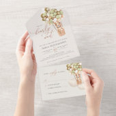 Beer ballonnen Baby shower in één uitnodiging (Afscheurbaar)