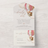 Beer ballonnen Baby shower in één uitnodiging (Binnen)