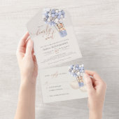 Beer ballonnen Baby shower in één uitnodiging (Afscheurbaar)